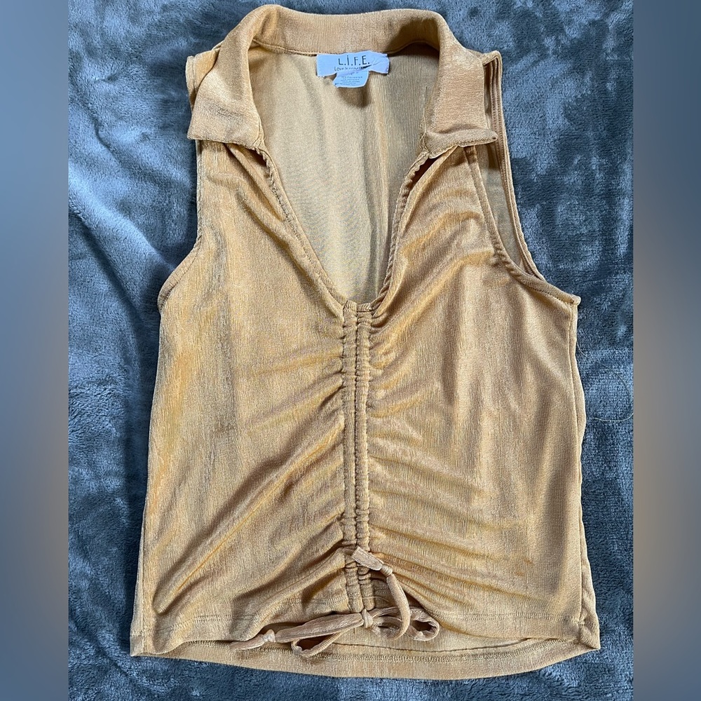 Women’s dress shirt/business top L.I.F.E   Size L    Yellow/mustard